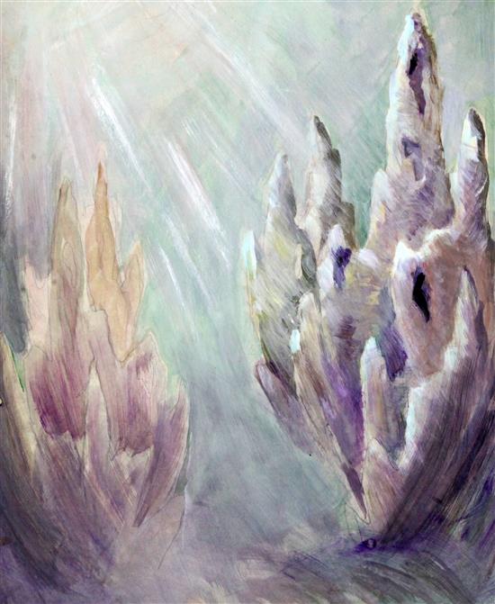 § John Tunnard (1900-1971) Flower forms 18 x 16in., unframed